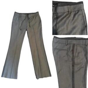 Ann taylor GRAY LONG SIDE STRIP TROUSER PANTS SIZE 4